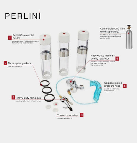 Perlini Cocktail Carbonating System, Commercial Pro Version