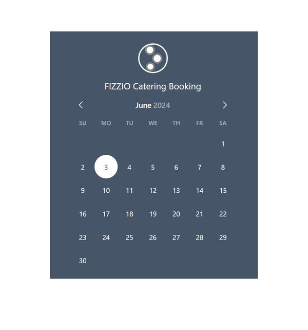 FIZZIO Catering Booking
